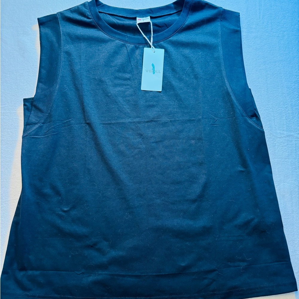 Women's‎ Navy Sleeveless Top
